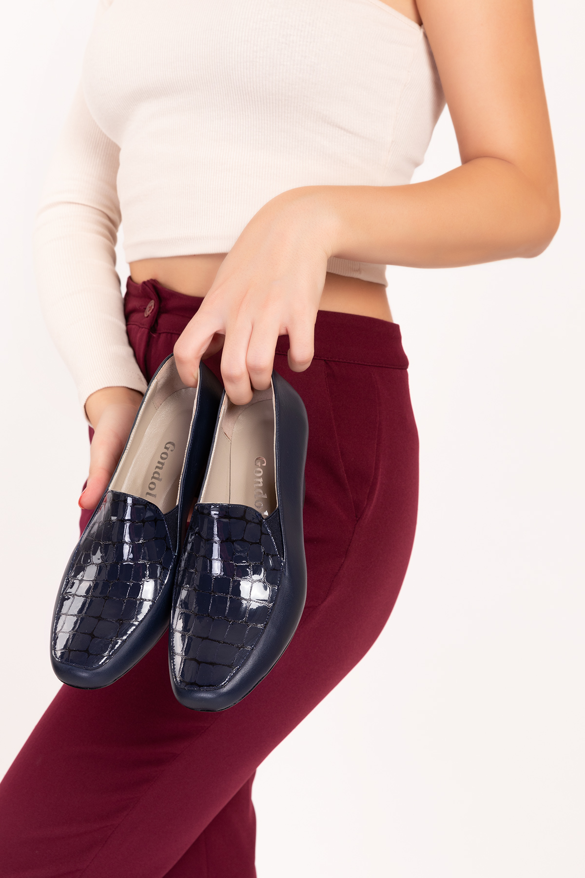 Gondol Kundura Gondol Hakiki Deri Kısa Topuklu Ayakkabı vdt.61 - Görsel 6