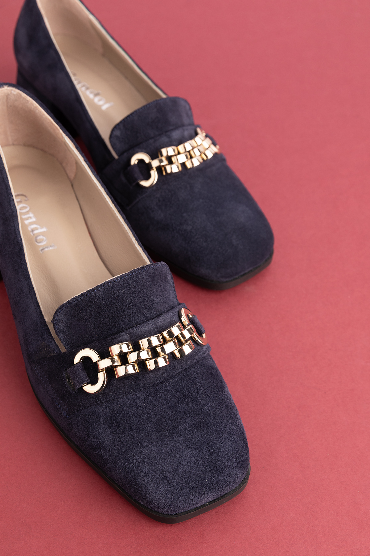 Gondol Hakiki Deri Kısa Topuklu Tokalı Şık Topuklu vdt.143 - Görsel 7