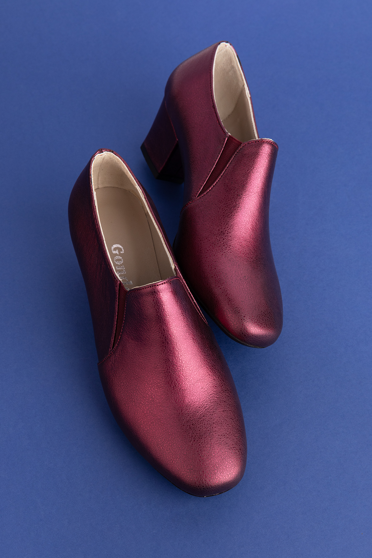 Gondol Hakiki Deri Klasik Orta Boy Topuklu Ayakkabı vdt.62 - Görsel 3