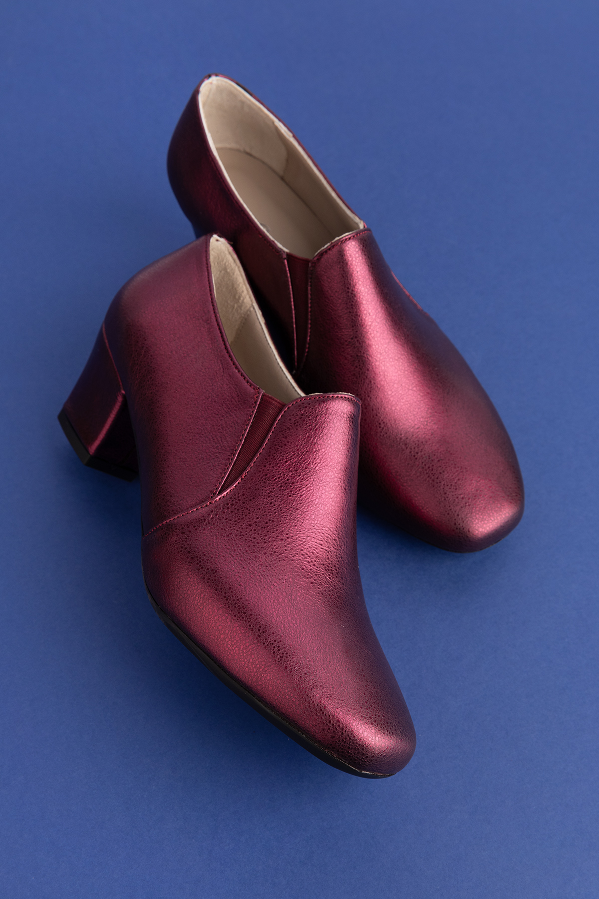 Gondol Hakiki Deri Klasik Orta Boy Topuklu Ayakkabı vdt.62 - Görsel 4