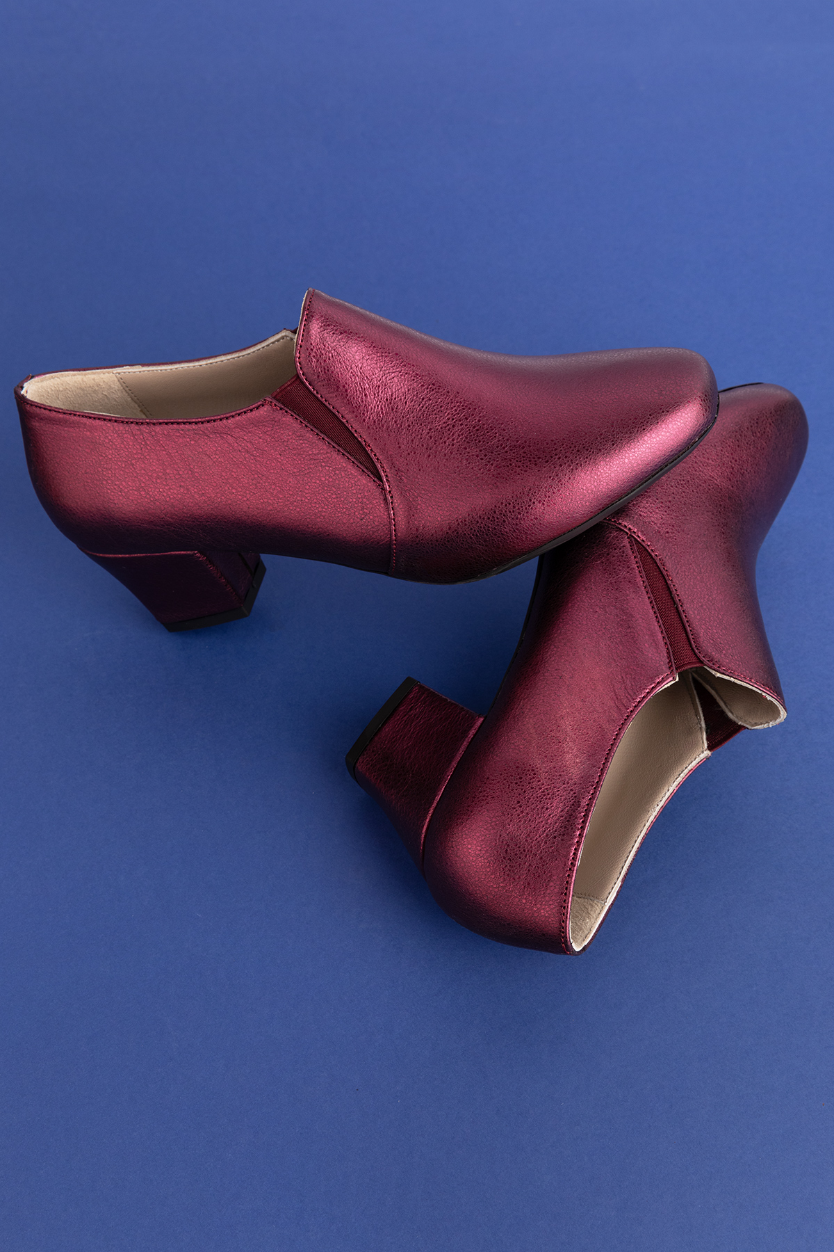 Gondol Hakiki Deri Klasik Orta Boy Topuklu Ayakkabı vdt.62 - Görsel 5