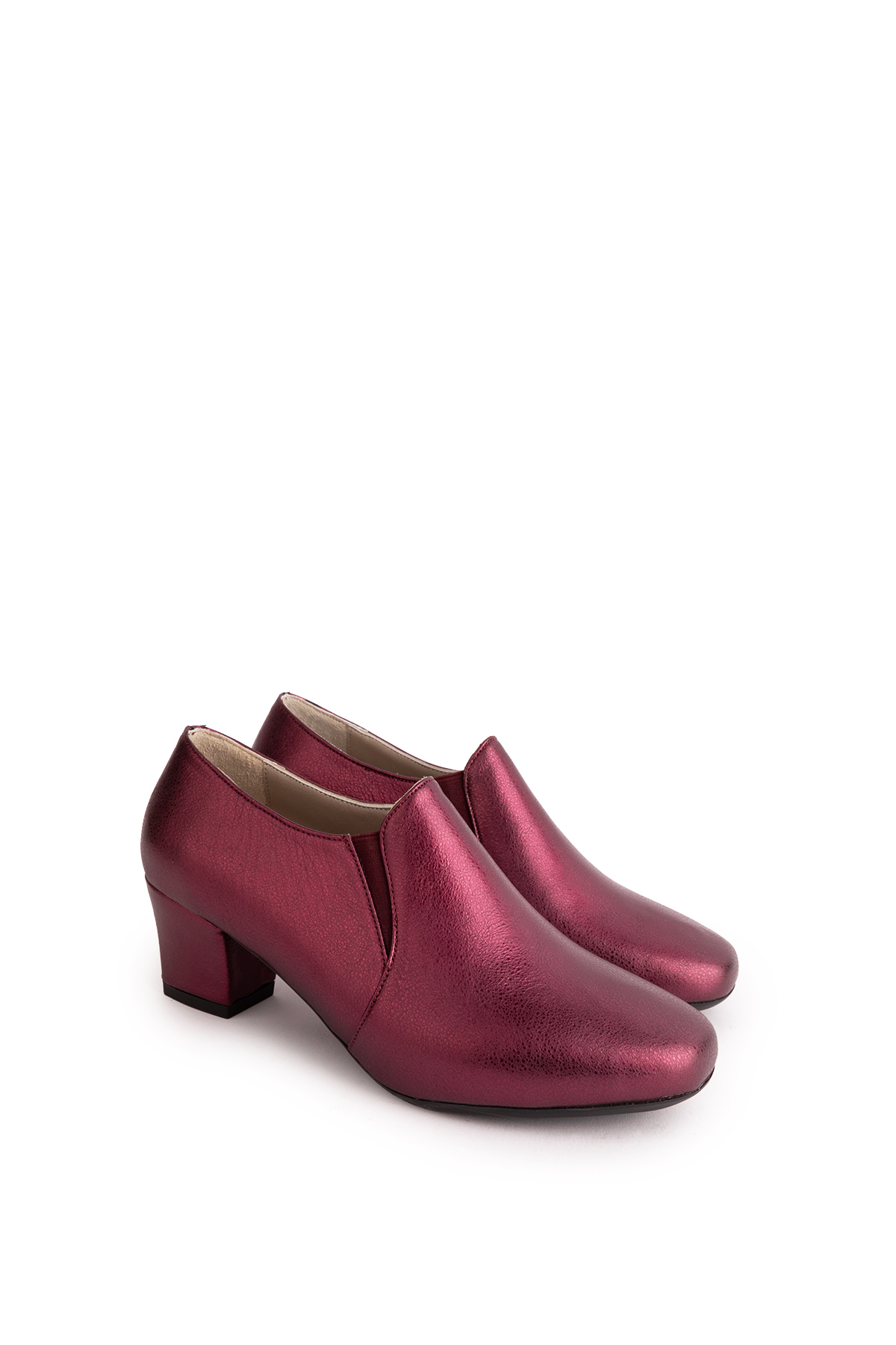 Gondol Hakiki Deri Klasik Orta Boy Topuklu Ayakkabı vdt.62 - Görsel 7