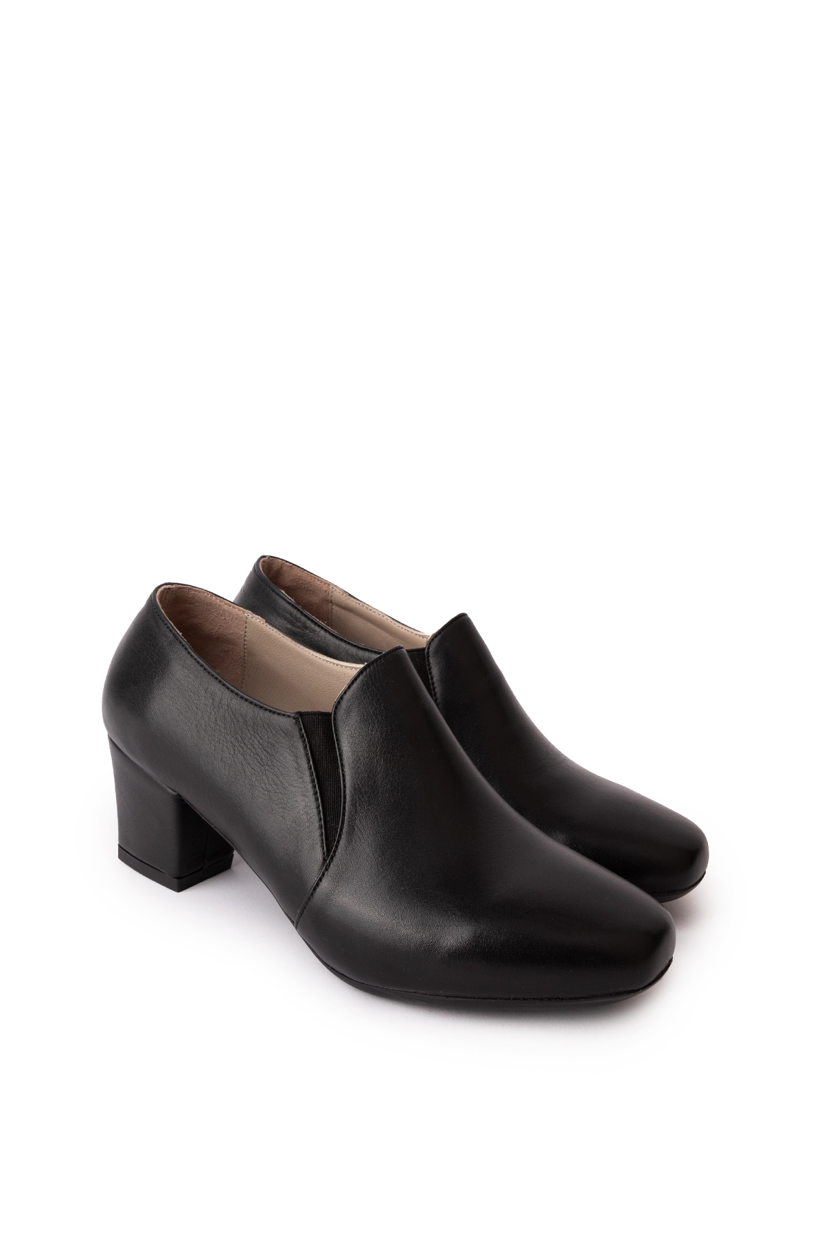 Gondol Hakiki Deri Klasik Orta Boy Topuklu Ayakkabı vdt.62 - Görsel 3