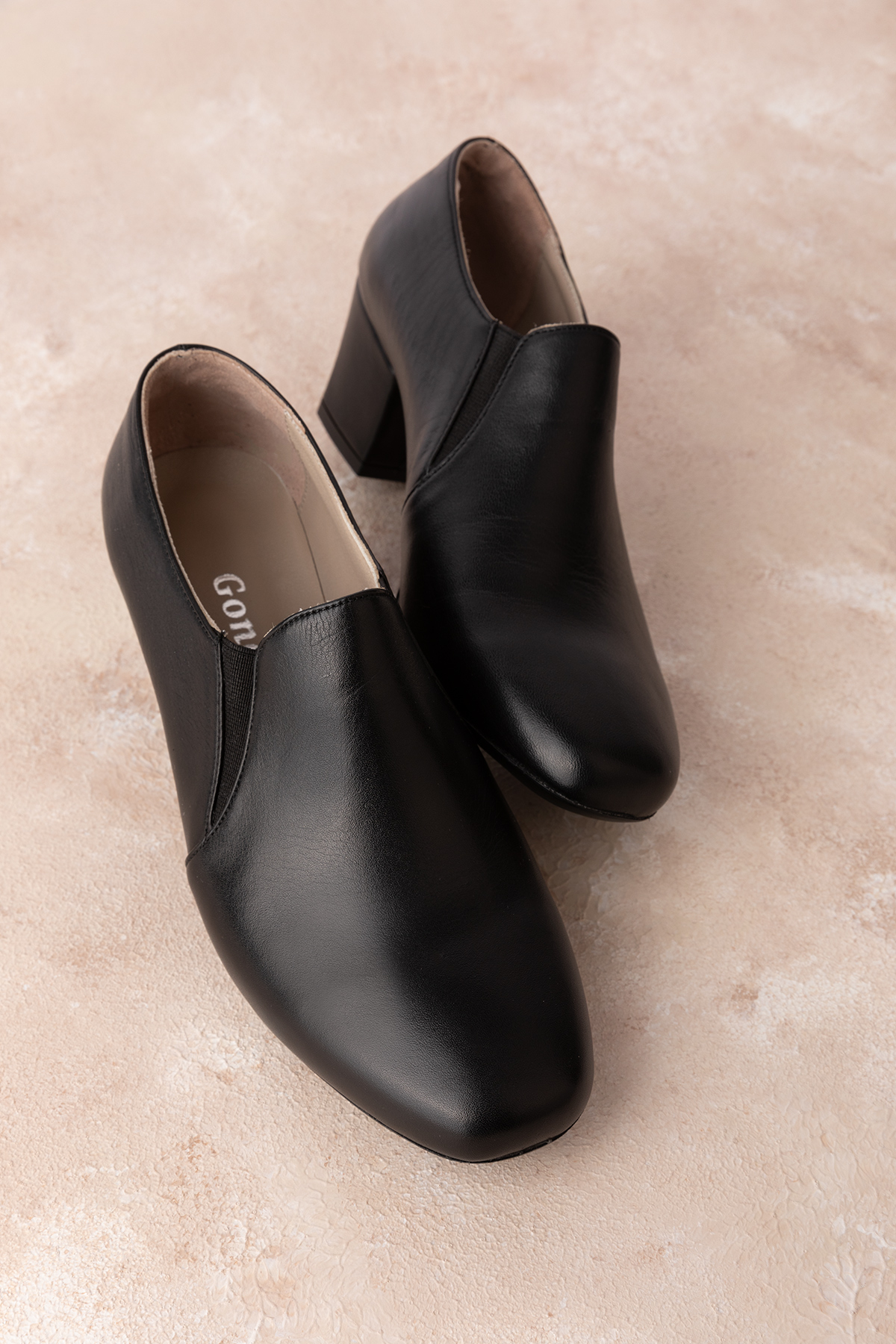 Gondol Hakiki Deri Klasik Orta Boy Topuklu Ayakkabı vdt.62 - Görsel 5