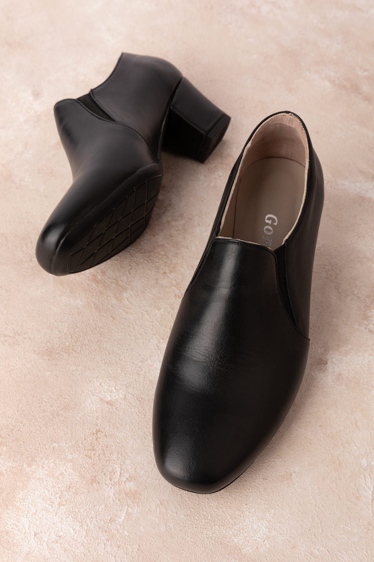 Gondol Hakiki Deri Klasik Orta Boy Topuklu Ayakkabı vdt.62 - Görsel 8