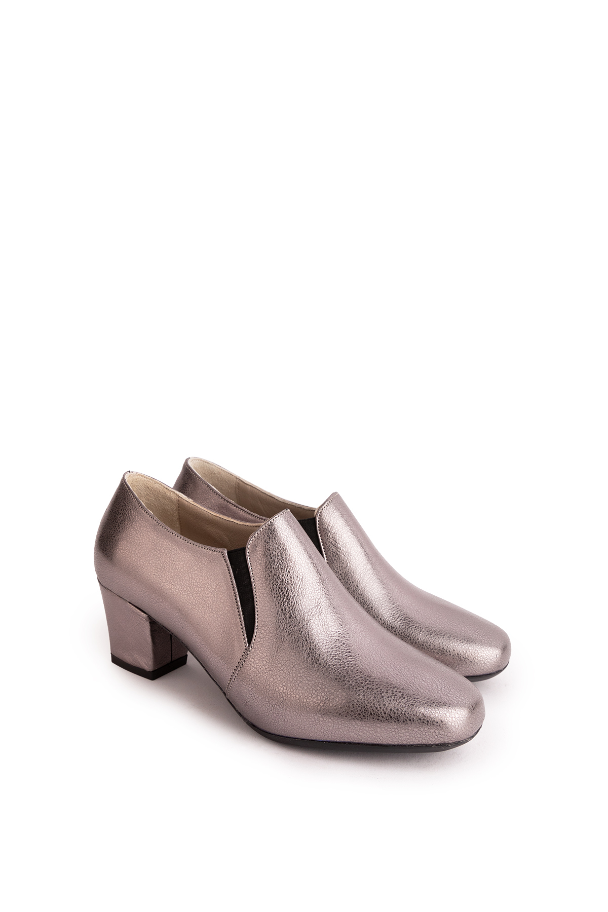 Gondol Hakiki Deri Klasik Orta Boy Topuklu Ayakkabı vdt.62 - Görsel 8
