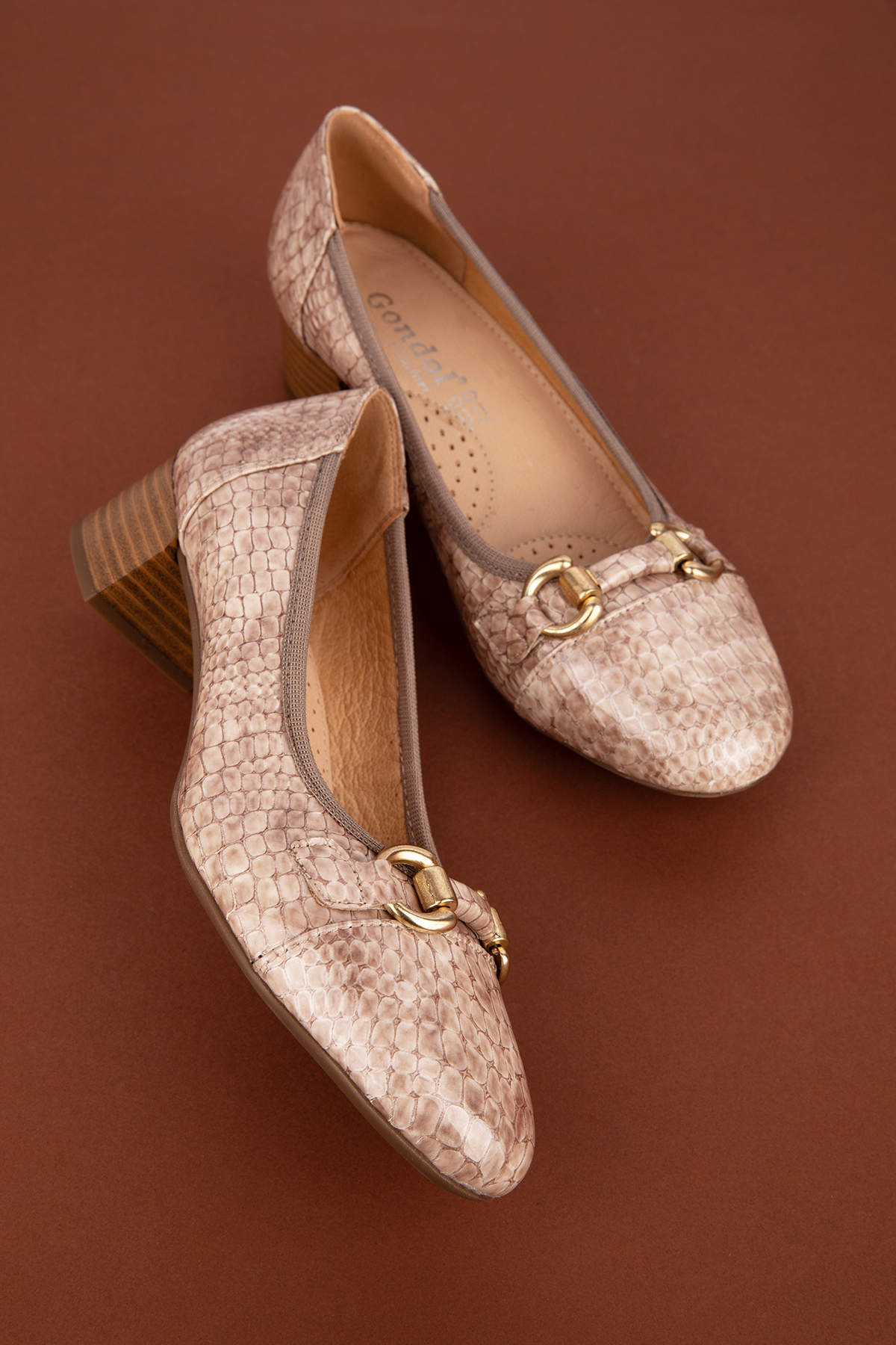 Gondol Kadın Hakiki Deri Günlük Rahat Topuklu Ayakkabı ell.7218 - Görsel 7