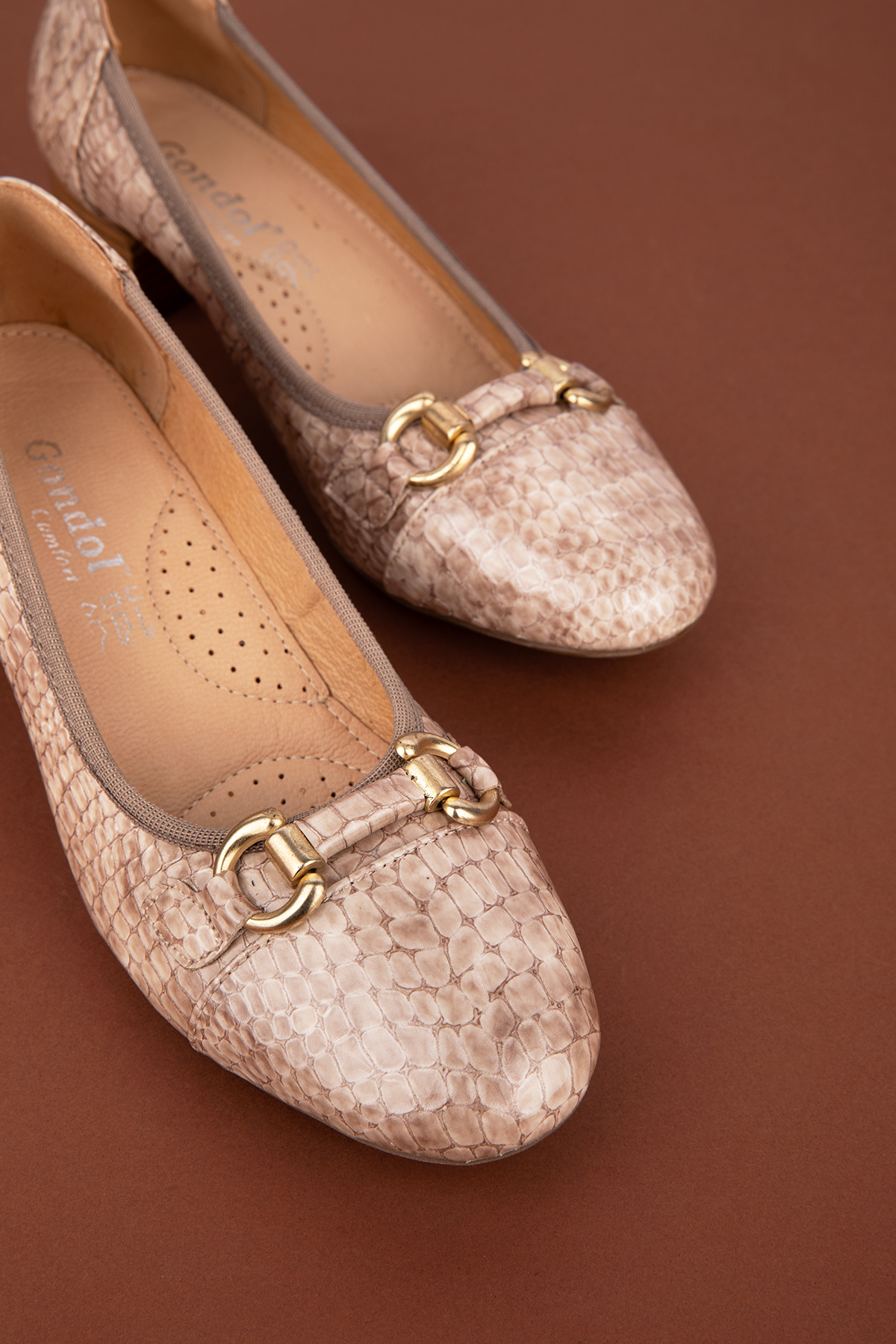 Gondol Kadın Hakiki Deri Günlük Rahat Topuklu Ayakkabı ell.7218 - Görsel 8