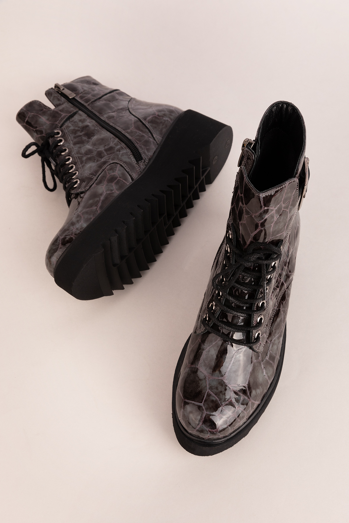 Gondol Kadın Hakiki Deri Dolgu Topuklu Hafif Bot ast.8525 - Görsel 7