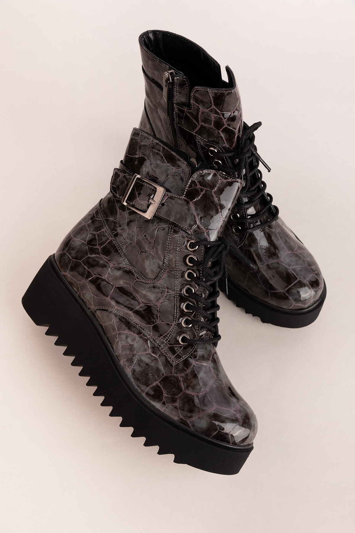 Gondol Kadın Hakiki Deri Dolgu Topuklu Hafif Bot ast.8525 - Görsel 9