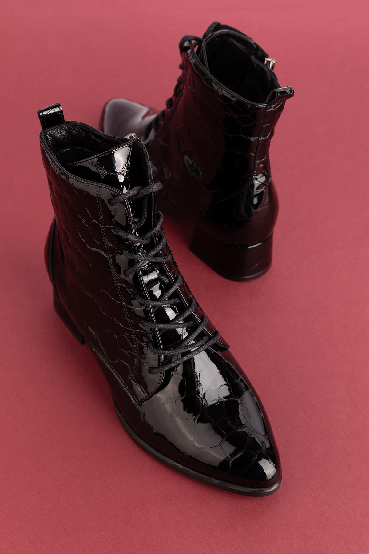 Gondol Kadın Hakiki Deri Kısa Topuklu Şık Bot ast.8154 - Görsel 7