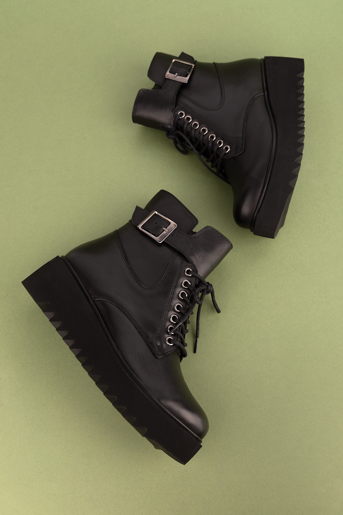 Gondol Kadın Hakiki Deri Dolgu Topuklu Hafif Bot ast.8525 - Görsel 6