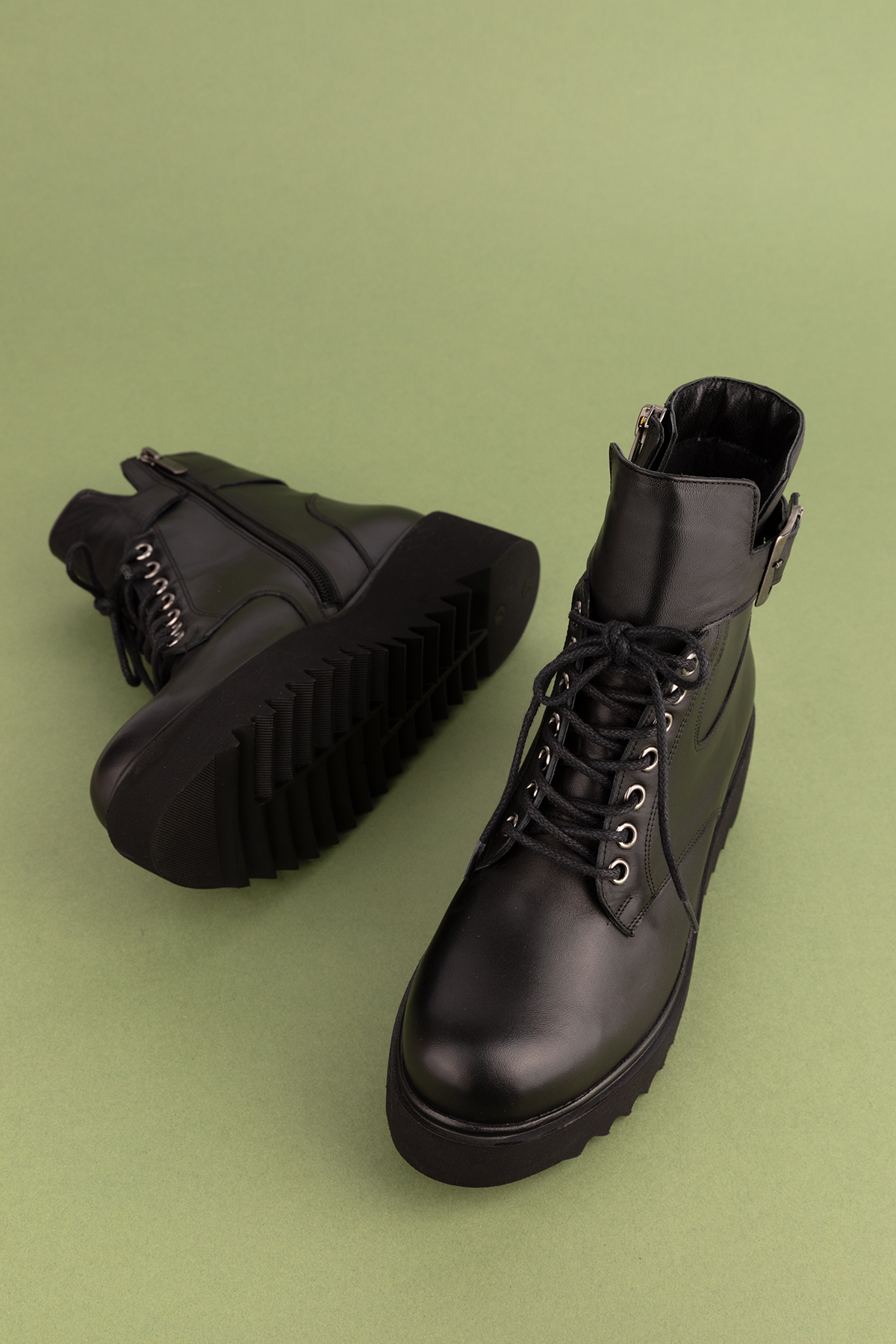 Gondol Kadın Hakiki Deri Dolgu Topuklu Hafif Bot ast.8525 - Görsel 7