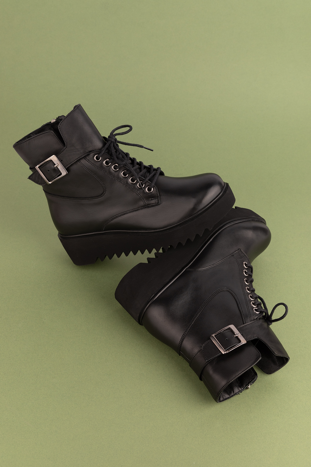 Gondol Kadın Hakiki Deri Dolgu Topuklu Hafif Bot ast.8525 - Görsel 8