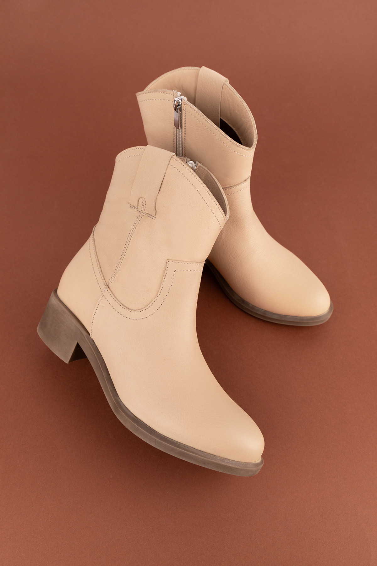 Gondol Kadın Hakiki Deri Western Bot anl.2871 - Görsel 3