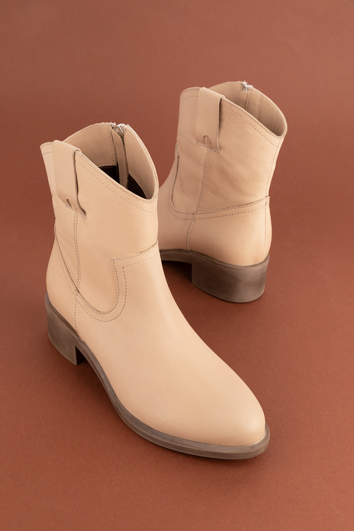 Gondol Kadın Hakiki Deri Western Bot anl.2871 - Görsel 6