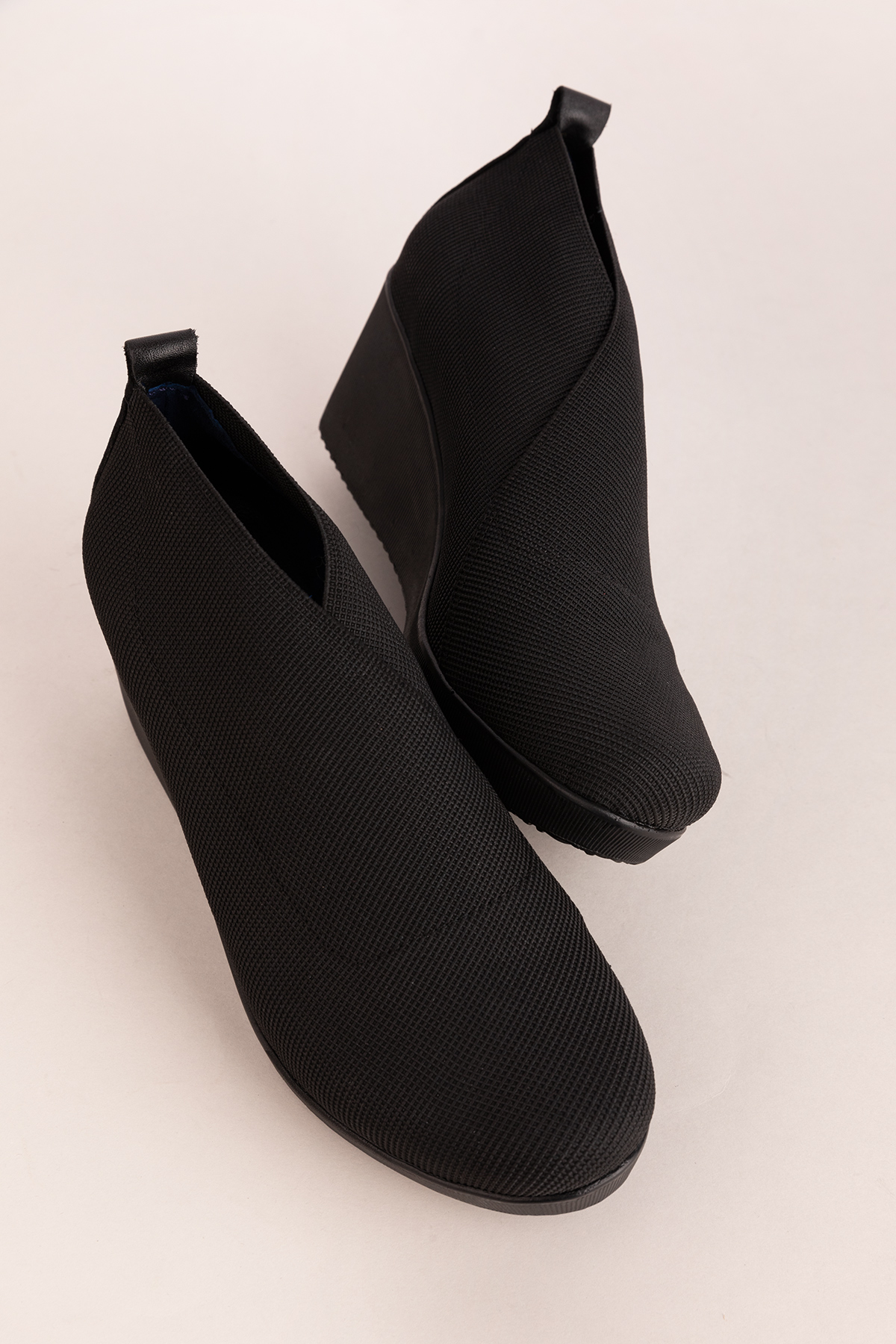 Gondol Dolgu Topuklu Lastikli Kapsül Tarz Ayakkabı ell.1212 - Görsel 8