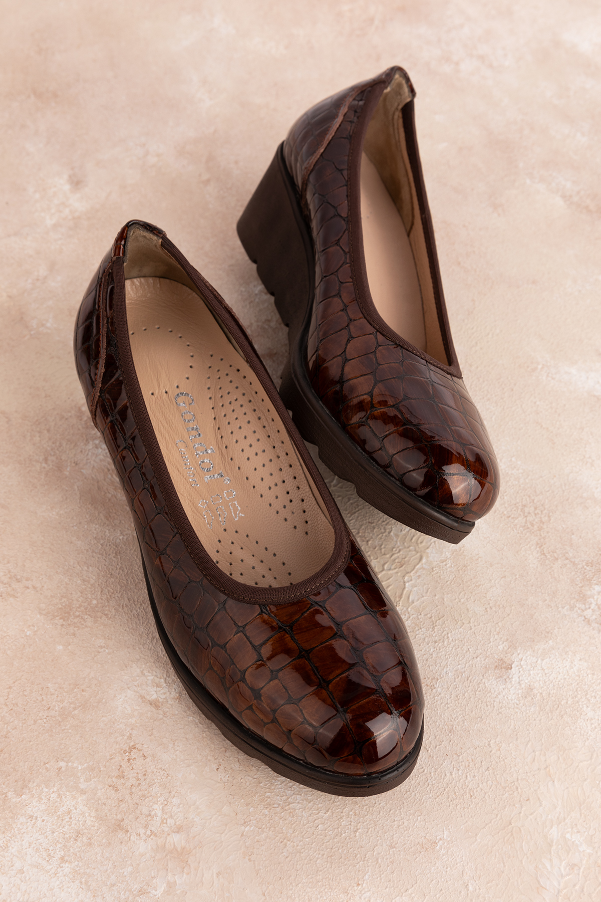 Gondol Hakiki Deri Dolgu Topuk Günlük Anne Ayakkabı ell.6806 - Görsel 6