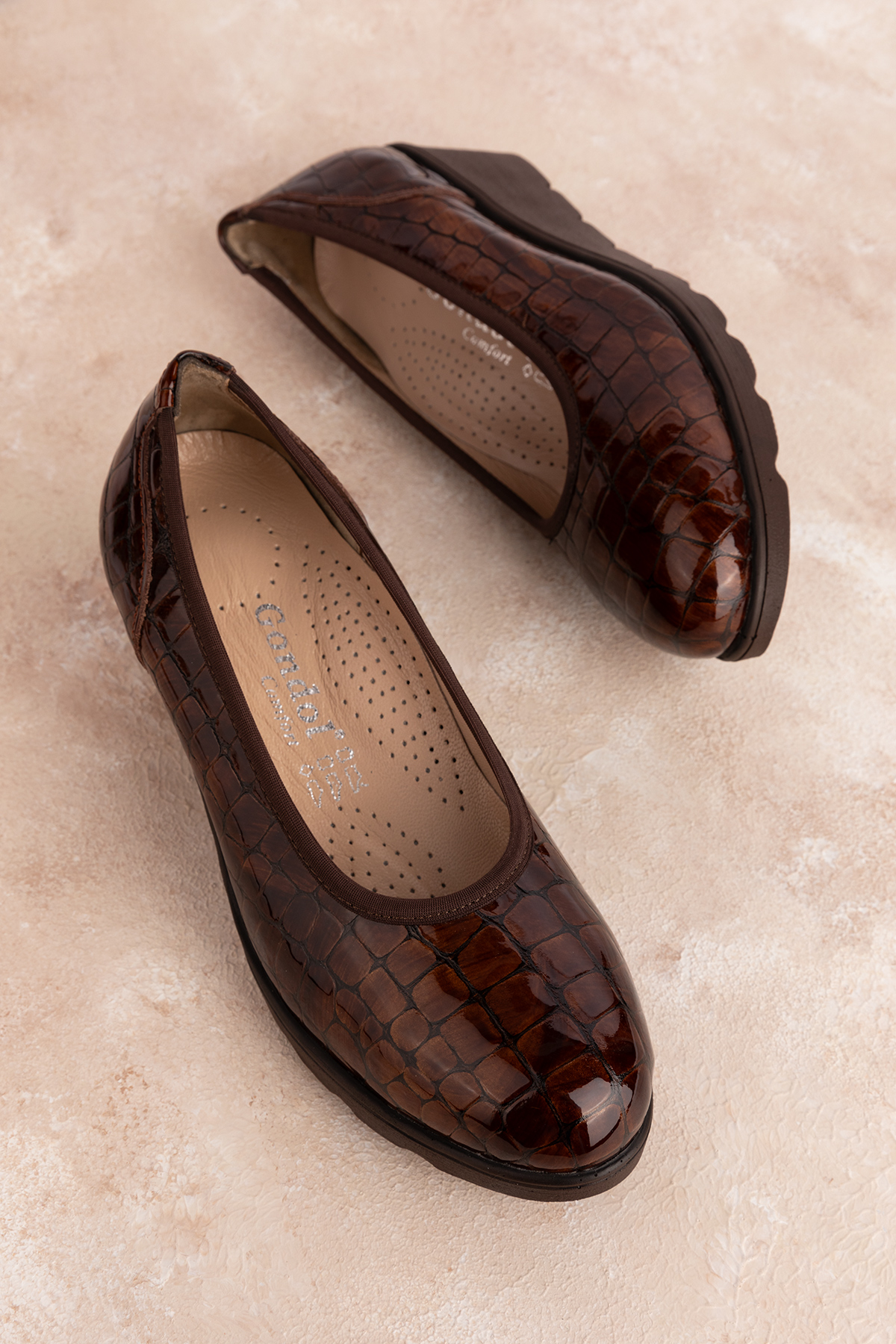 Gondol Hakiki Deri Dolgu Topuk Günlük Anne Ayakkabı ell.6806 - Görsel 7