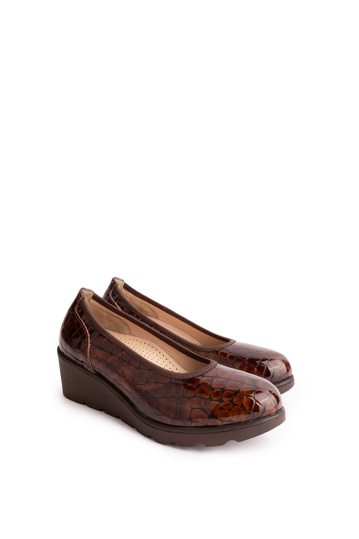 Gondol Hakiki Deri Dolgu Topuk Günlük Anne Ayakkabı ell.6806 - Görsel 9