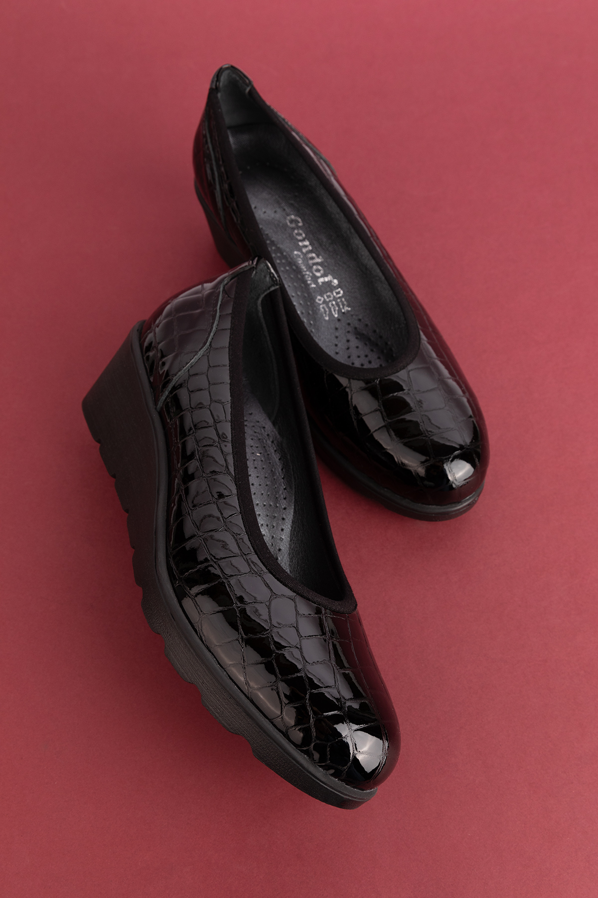 Gondol Hakiki Deri Dolgu Topuk Günlük Anne Ayakkabı ell.6806 - Görsel 3