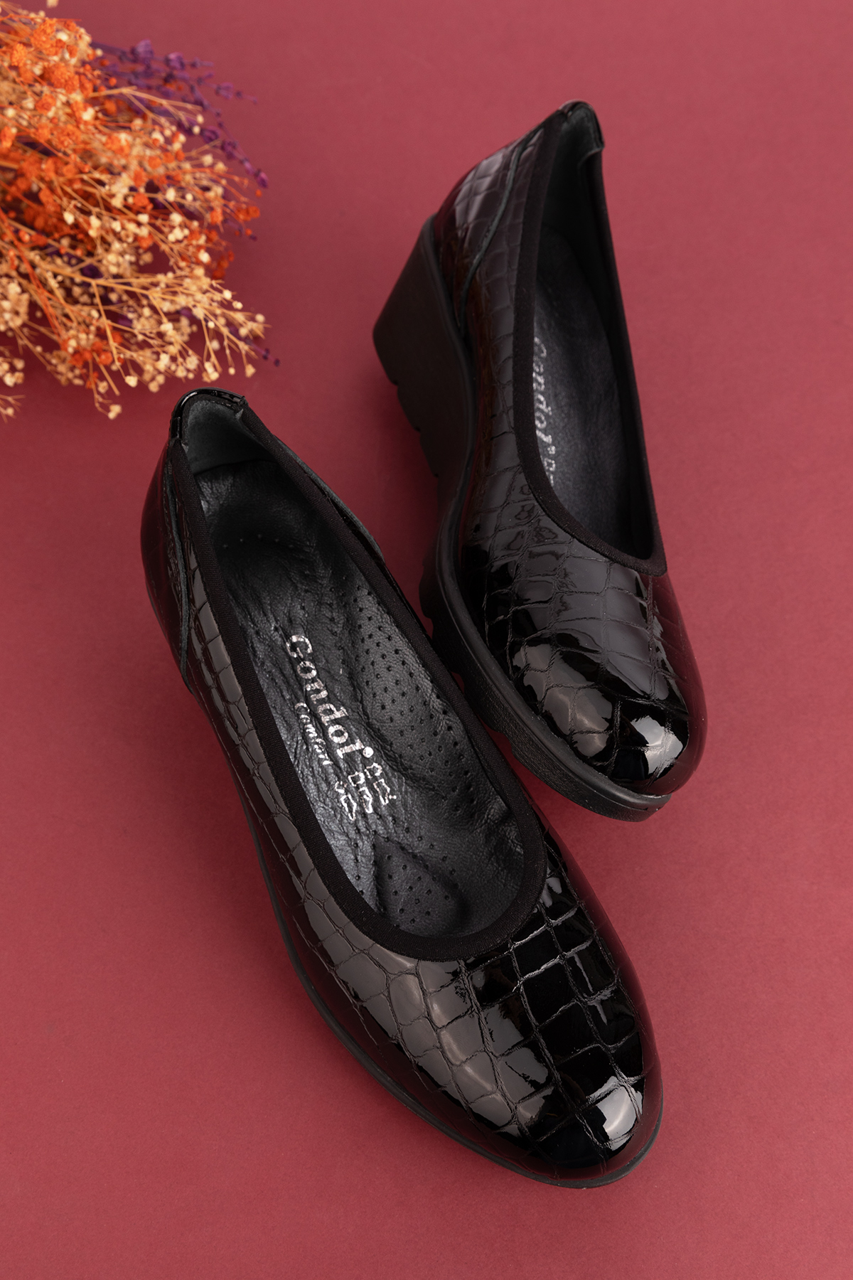 Gondol Hakiki Deri Dolgu Topuk Günlük Anne Ayakkabı ell.6806 - Görsel 8