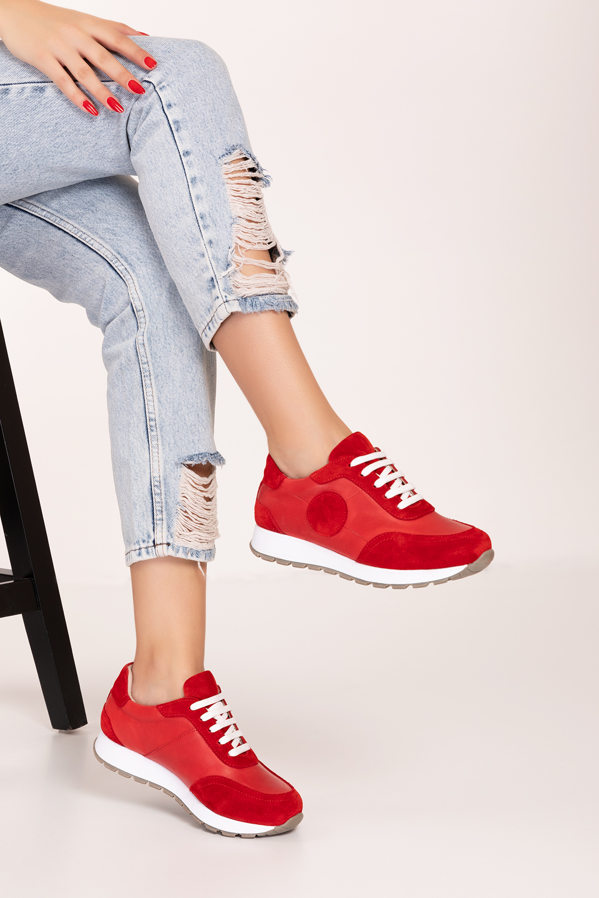 Gondol Içi Dışı Hakiki Deri Anatomik Taban Spor Ayakkabı gnd.20710 - Görsel 3