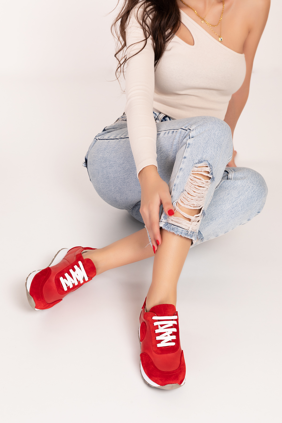 Gondol Içi Dışı Hakiki Deri Anatomik Taban Spor Ayakkabı gnd.20710 - Görsel 4