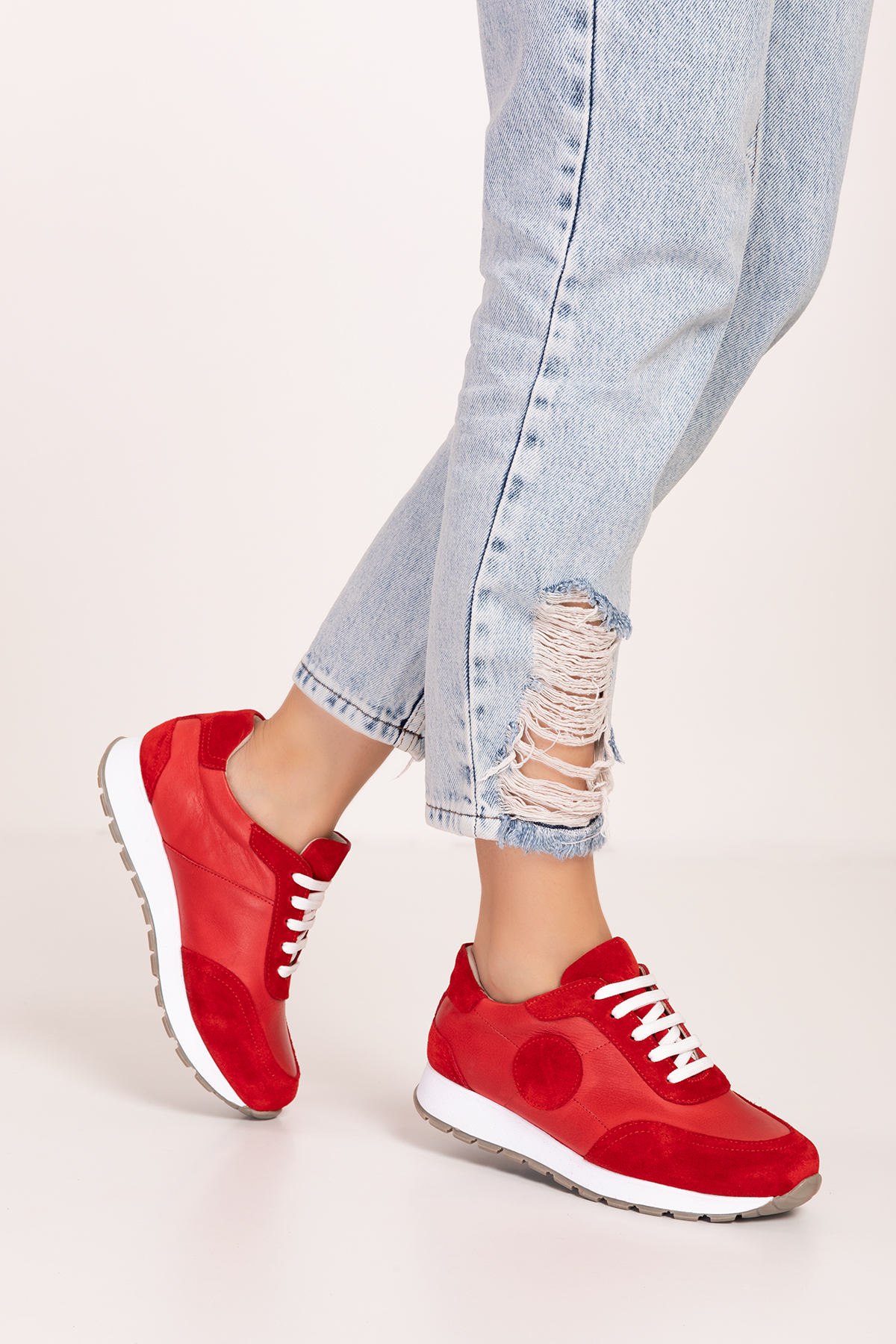 Gondol Içi Dışı Hakiki Deri Anatomik Taban Spor Ayakkabı gnd.20710 - Görsel 7