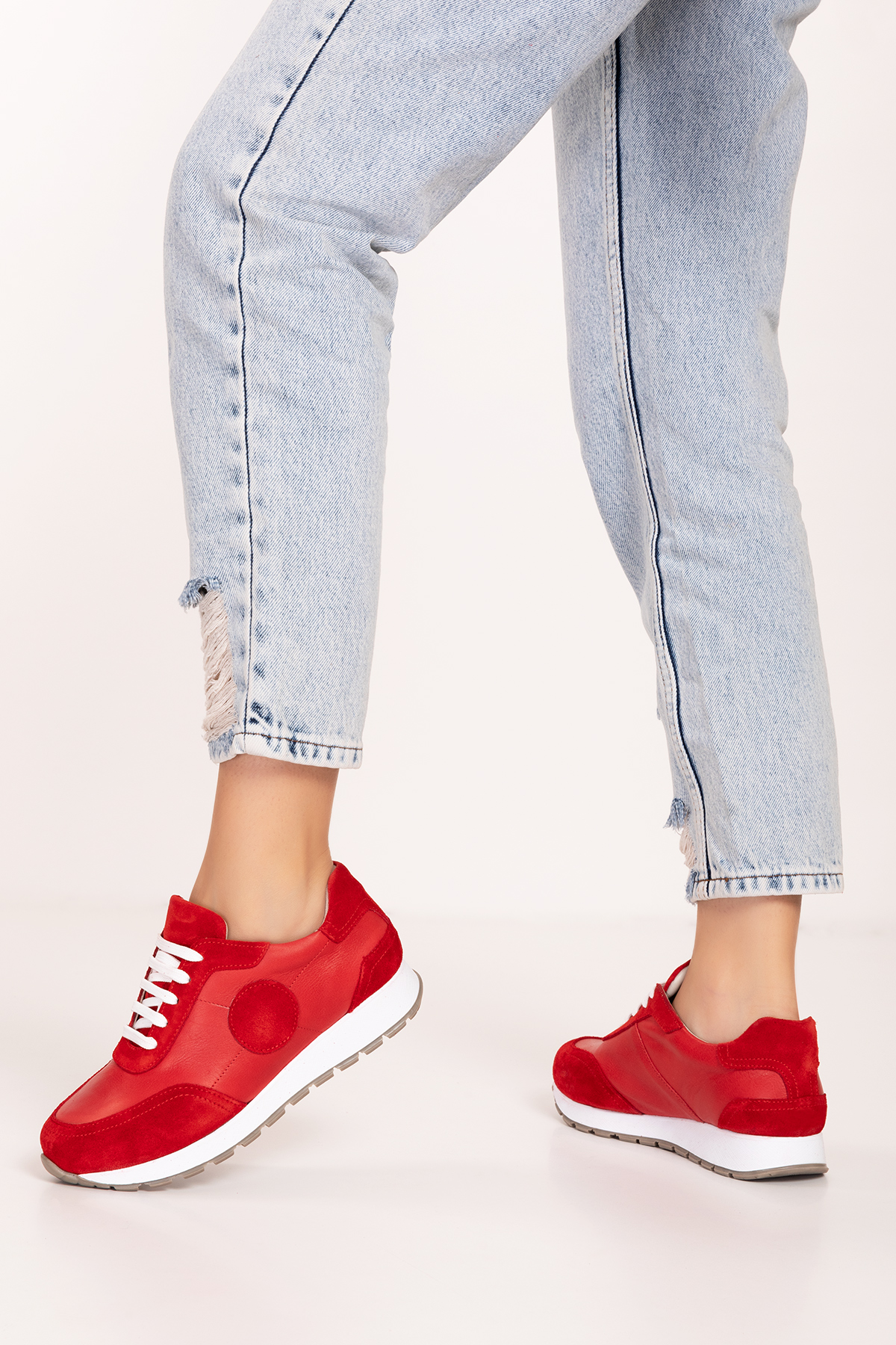 Gondol Içi Dışı Hakiki Deri Anatomik Taban Spor Ayakkabı gnd.20710 - Görsel 8