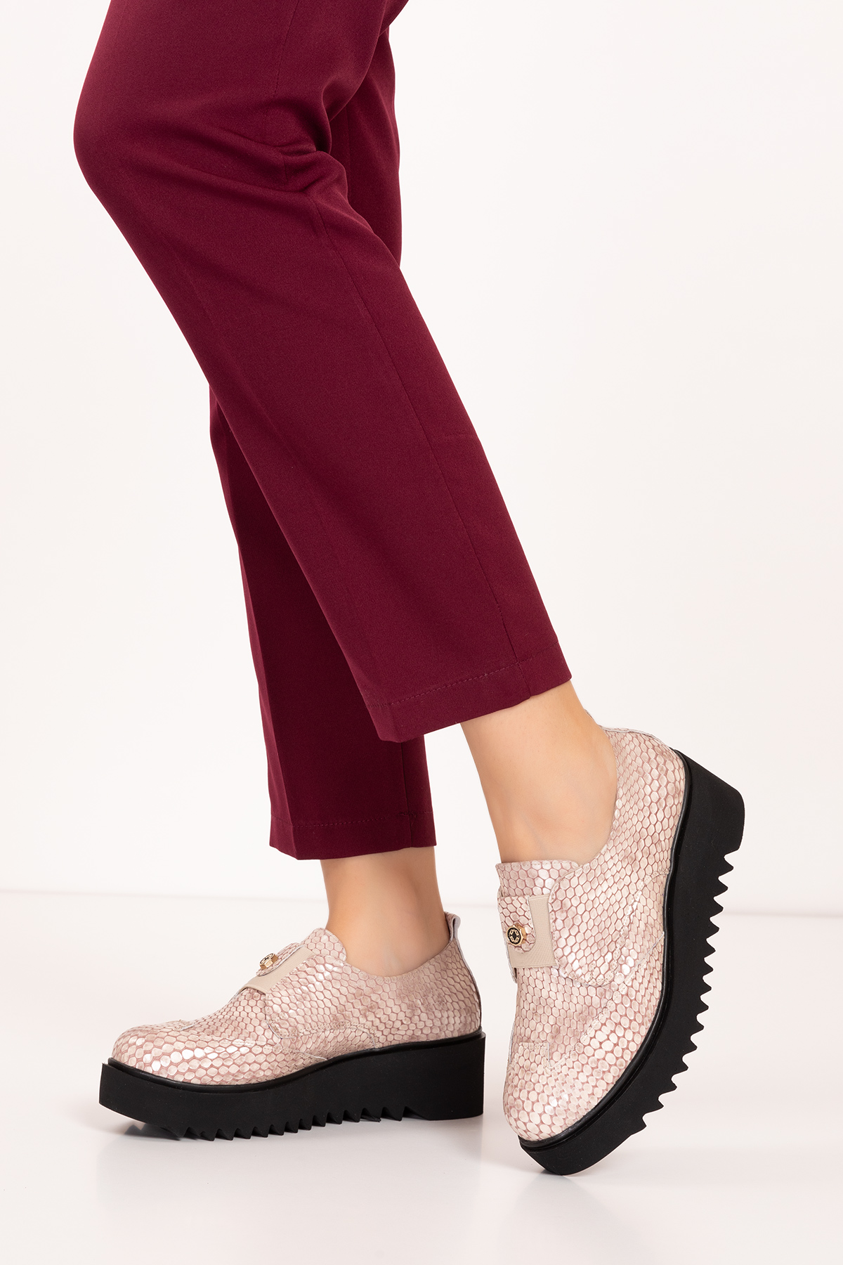 Gondol Lastik Detaylı Hakiki Deri Ayakkabı ast.8004 - Görsel 4