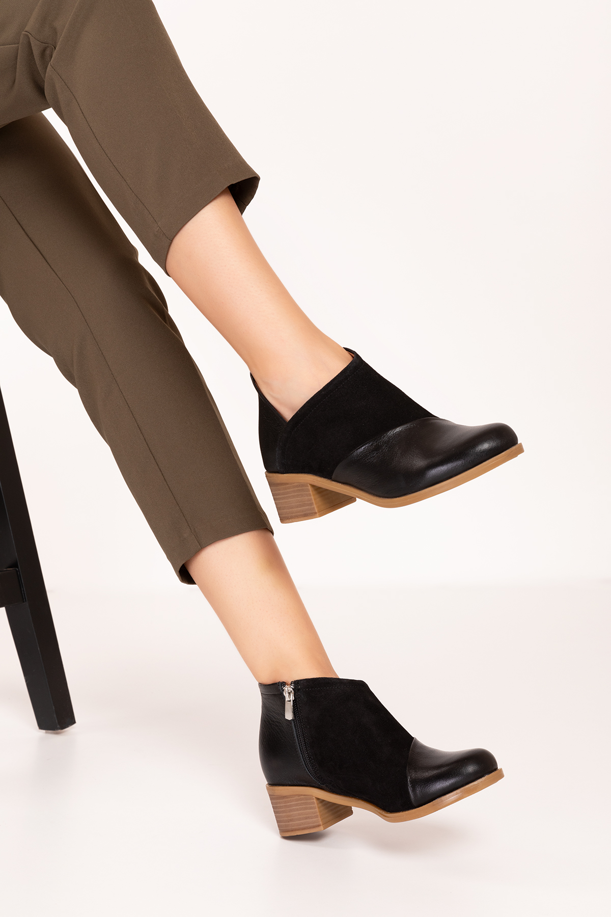 Gondol Kadın Hakiki Deri Klasik Topuklu Bot anl.2790 - Görsel 4