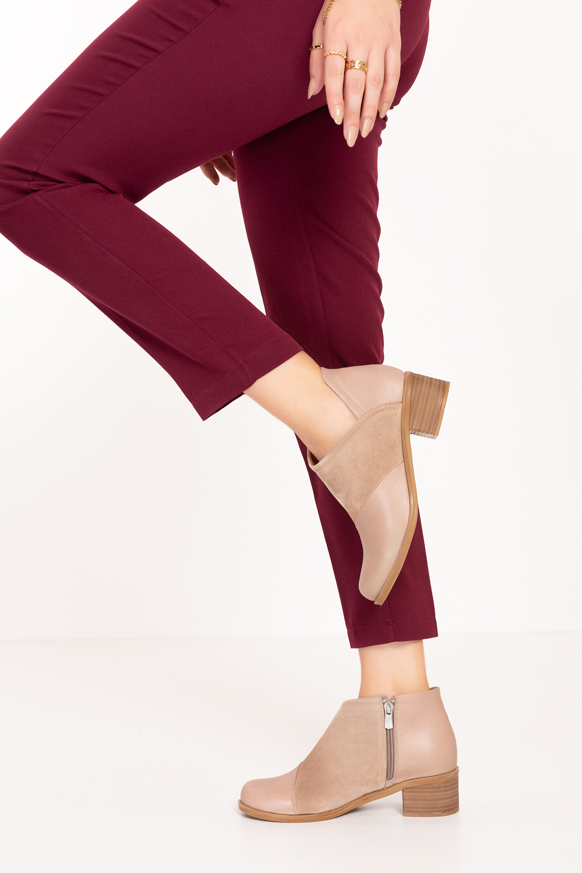 Gondol Kadın Hakiki Deri Klasik Topuklu Bot anl.2790 - Görsel 4