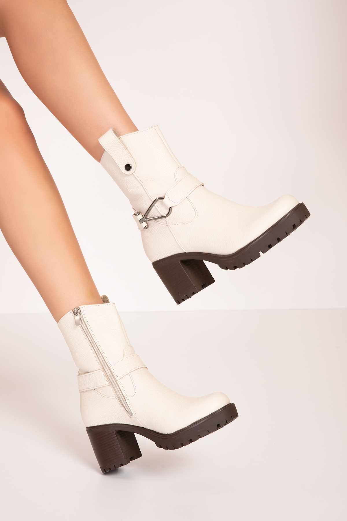 Gondol Hakiki Deri Kauçuk Topuklu Bot ell.4996 - Görsel 7