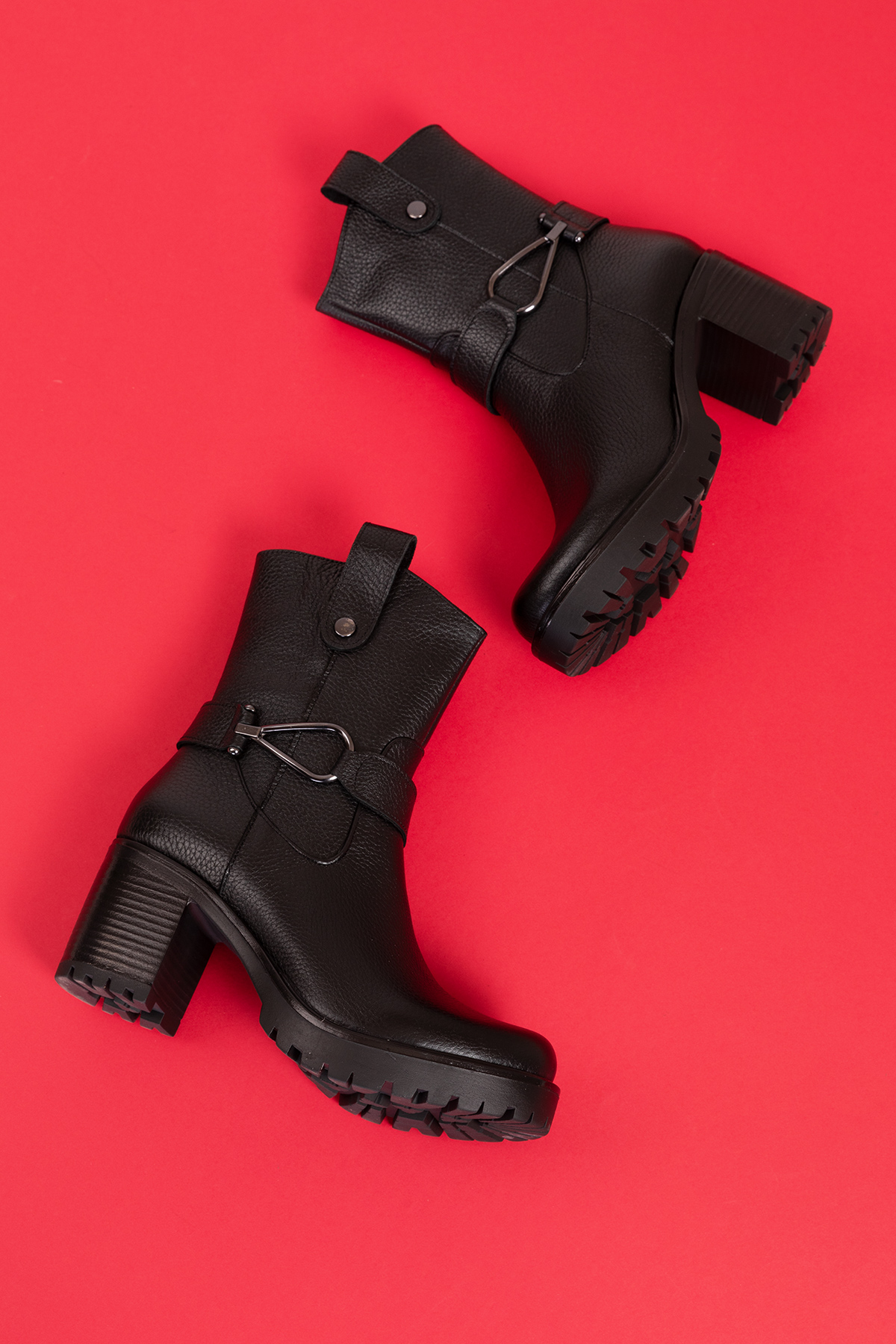 Gondol Hakiki Deri Kauçuk Topuklu Bot ell.4996 - Görsel 3