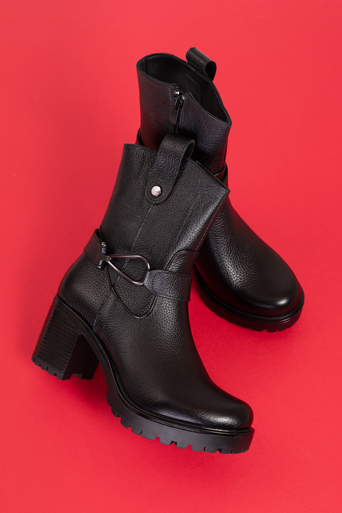 Gondol Hakiki Deri Kauçuk Topuklu Bot ell.4996 - Görsel 4