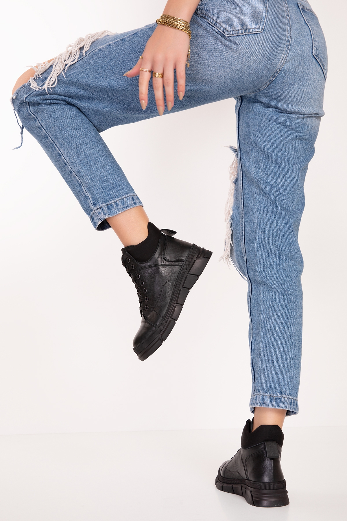 Gondol Hakiki Deri Günlük Kısa Bot alpx.176 - Görsel 5