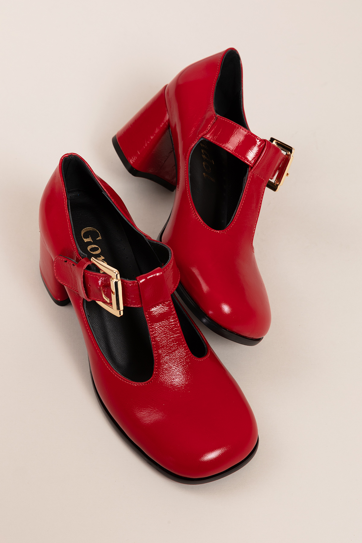 Gondol Kadın Hakiki Deri Yuvarlak Küt Burun Şık Topuklu Ayakkabı mnz.24524 - Görsel 6