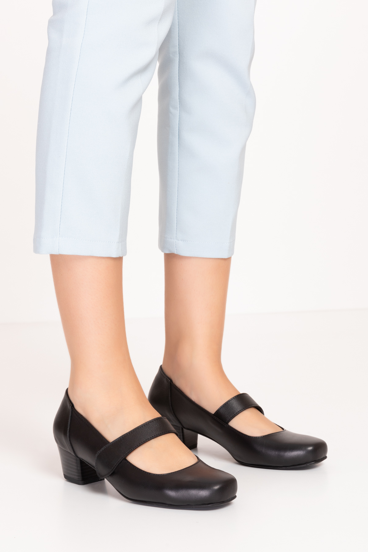 Gondol Hakiki Deri Orta Boy Topuklu Ayakkabı okn.5050 - Görsel 2