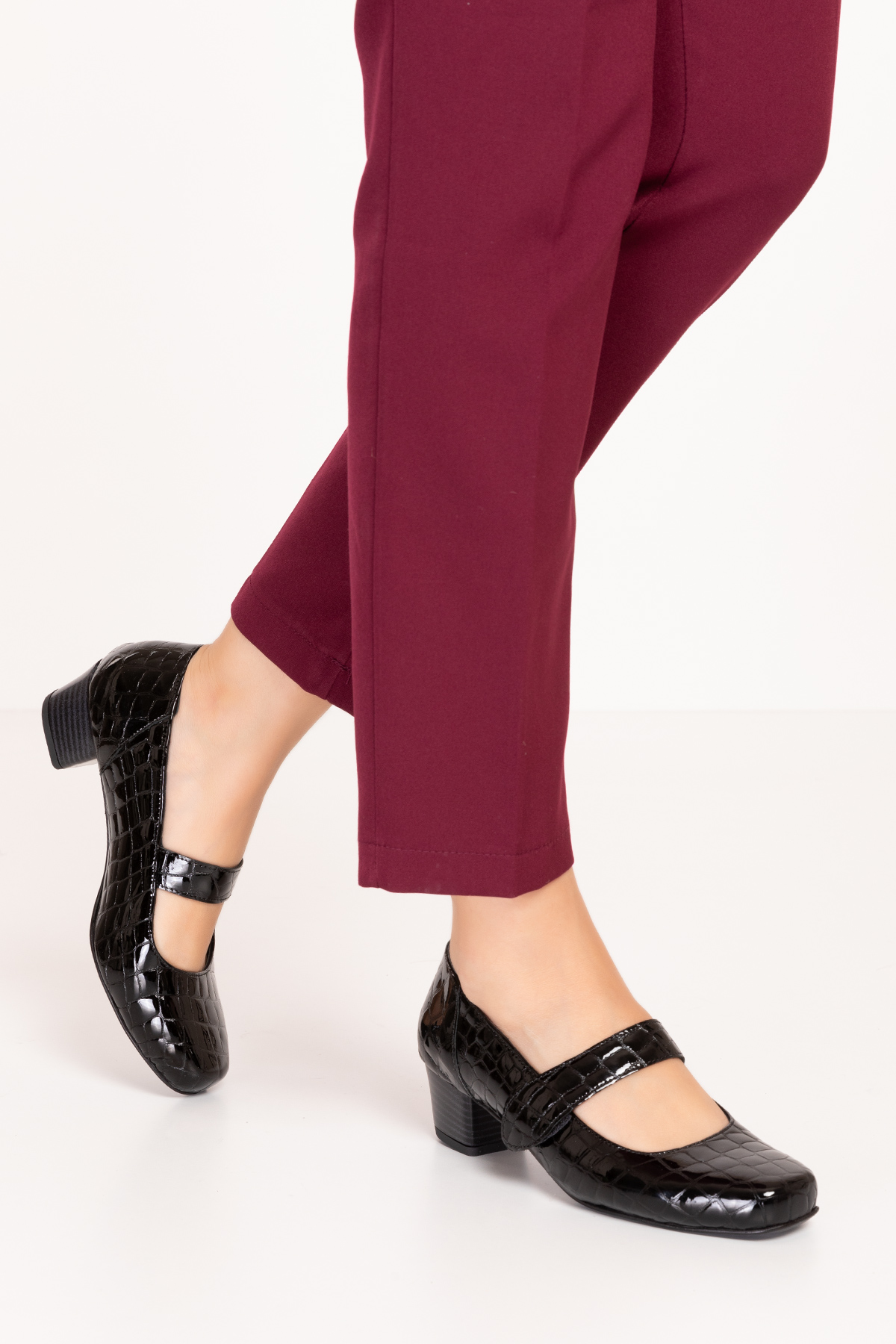 Gondol Hakiki Deri Orta Boy Topuklu Ayakkabı okn.5050 - Görsel 5