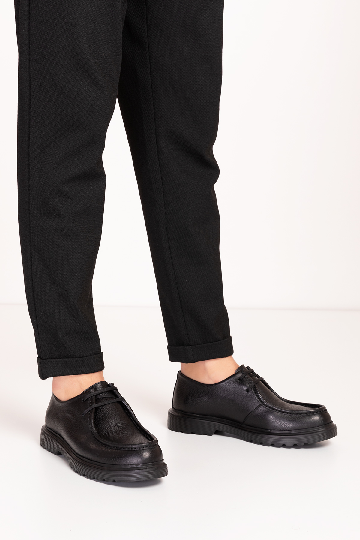 Gondol Içi Dışı Hakiki Deri Kalın Taban Oxford Rahat Ayakkabı src.913 - Görsel 4