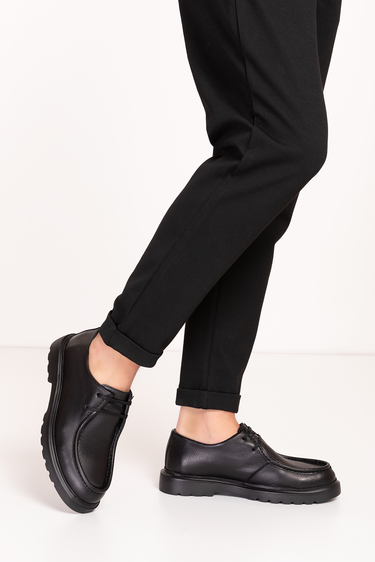 Gondol Içi Dışı Hakiki Deri Kalın Taban Oxford Rahat Ayakkabı src.913 - Görsel 5