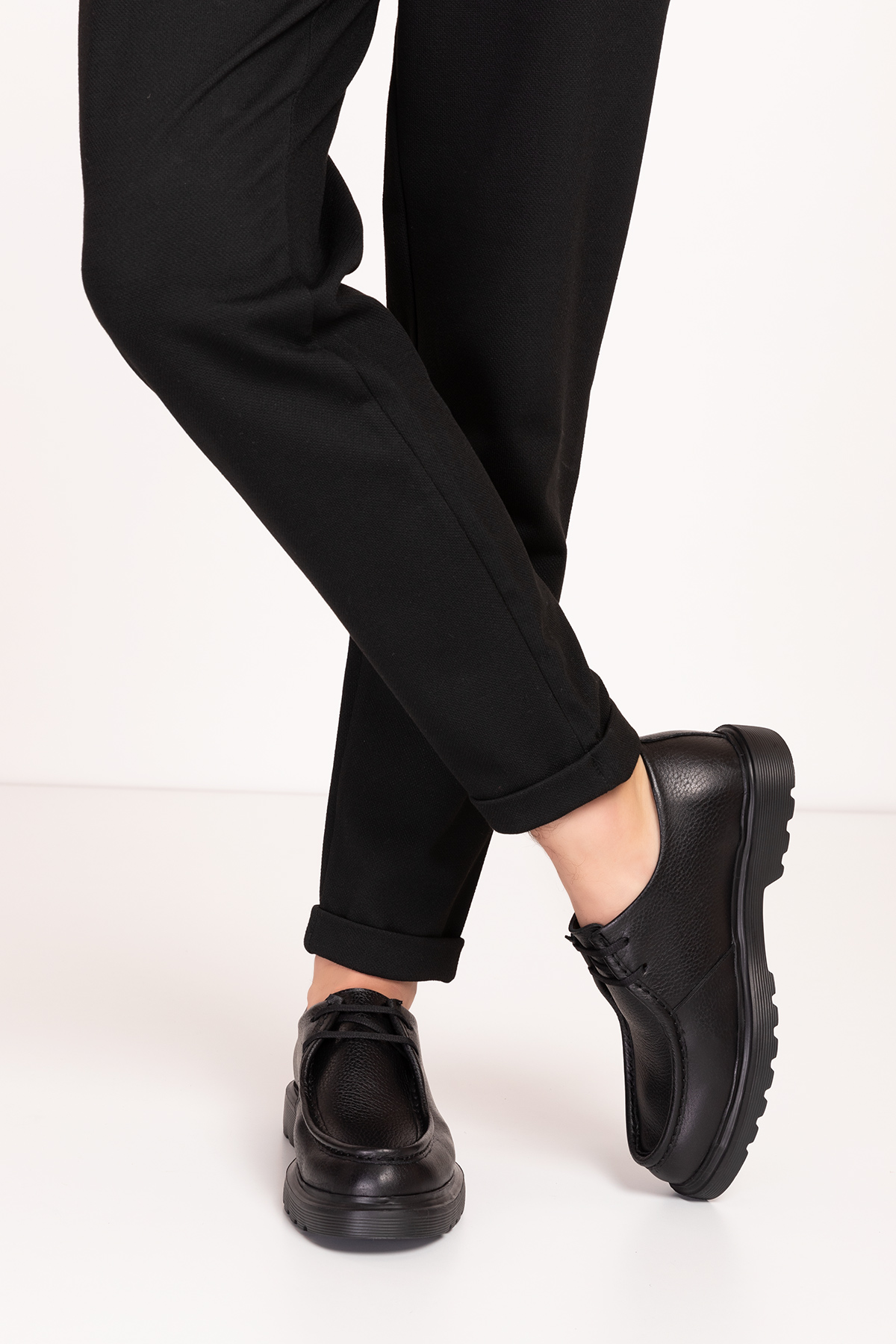 Gondol Içi Dışı Hakiki Deri Kalın Taban Oxford Rahat Ayakkabı src.913 - Görsel 7