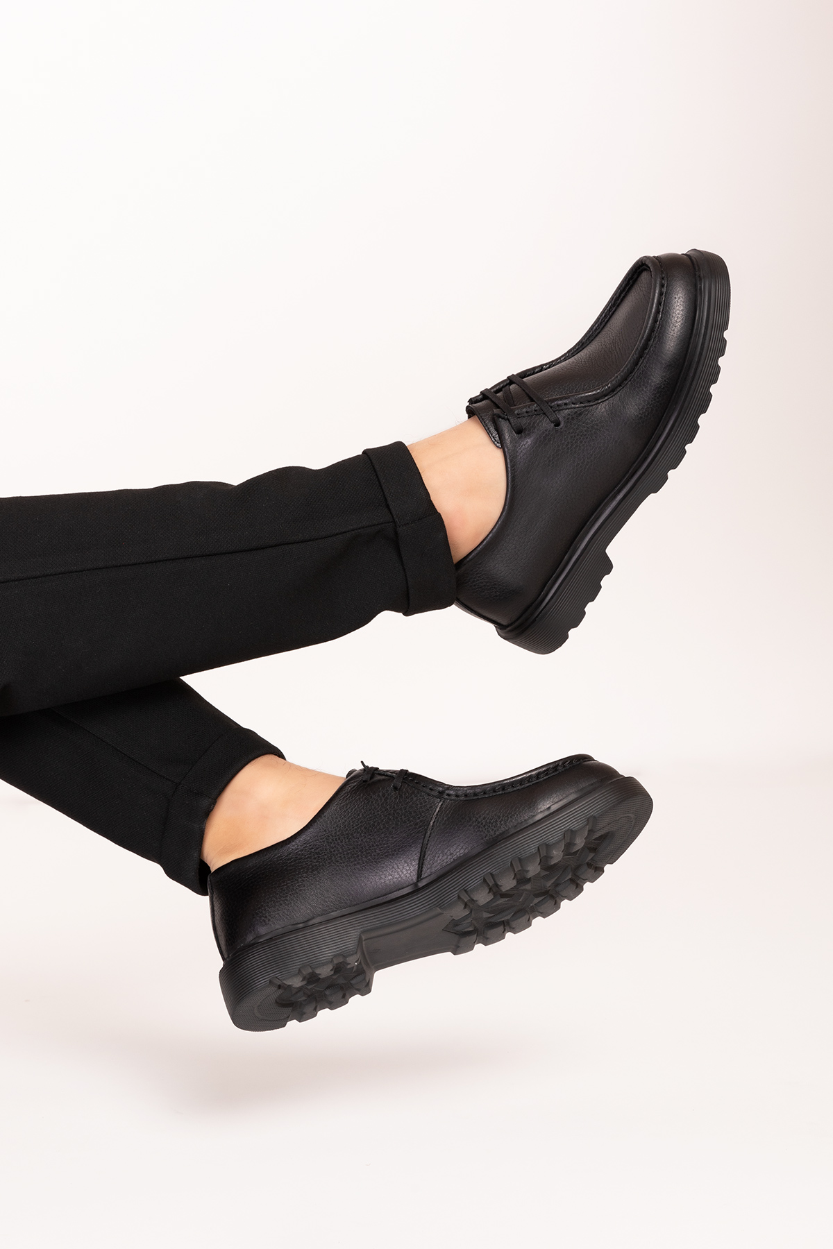 Gondol Içi Dışı Hakiki Deri Kalın Taban Oxford Rahat Ayakkabı src.913 - Görsel 8