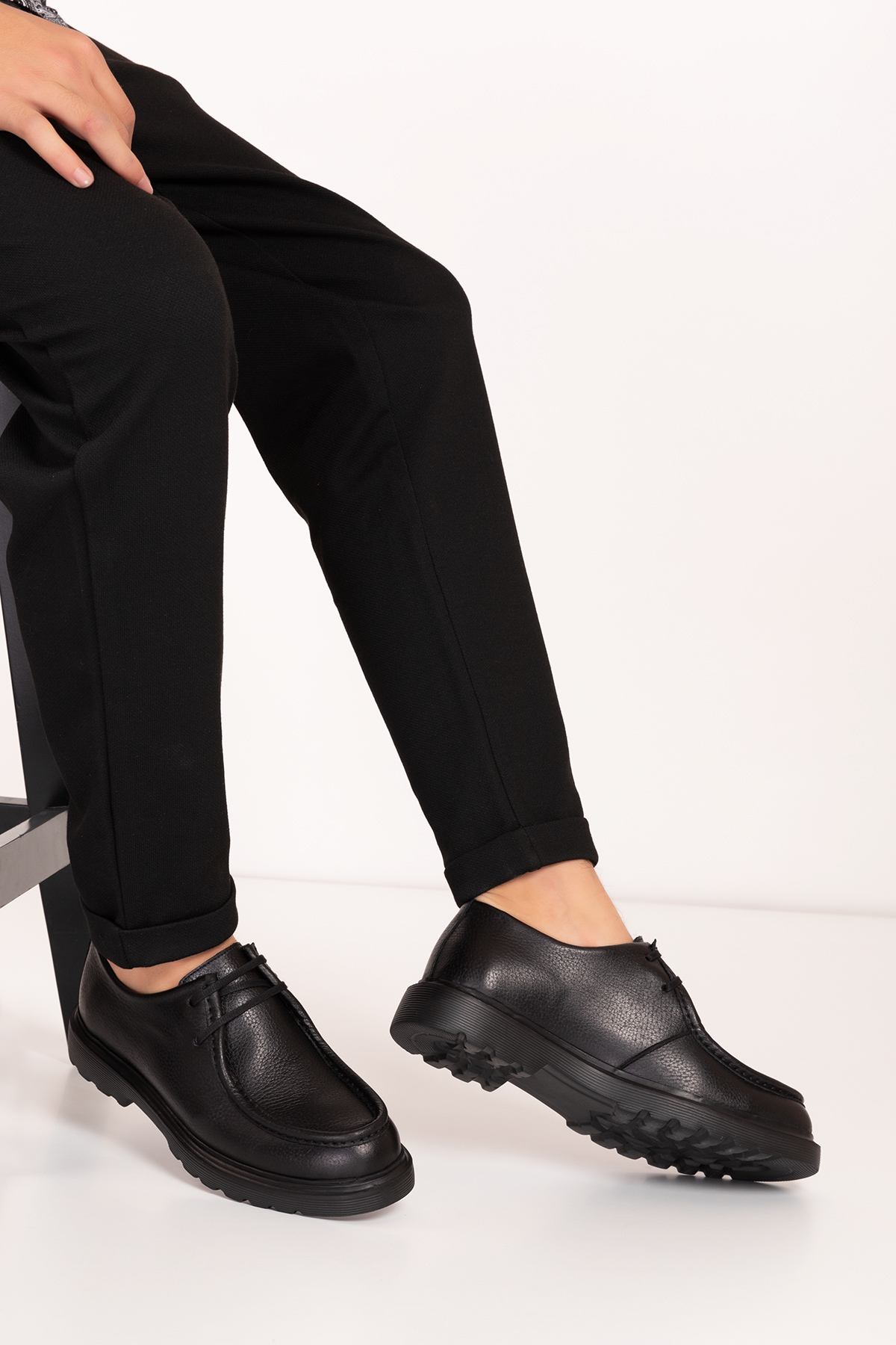 Gondol Içi Dışı Hakiki Deri Kalın Taban Oxford Rahat Ayakkabı src.913 - Görsel 9