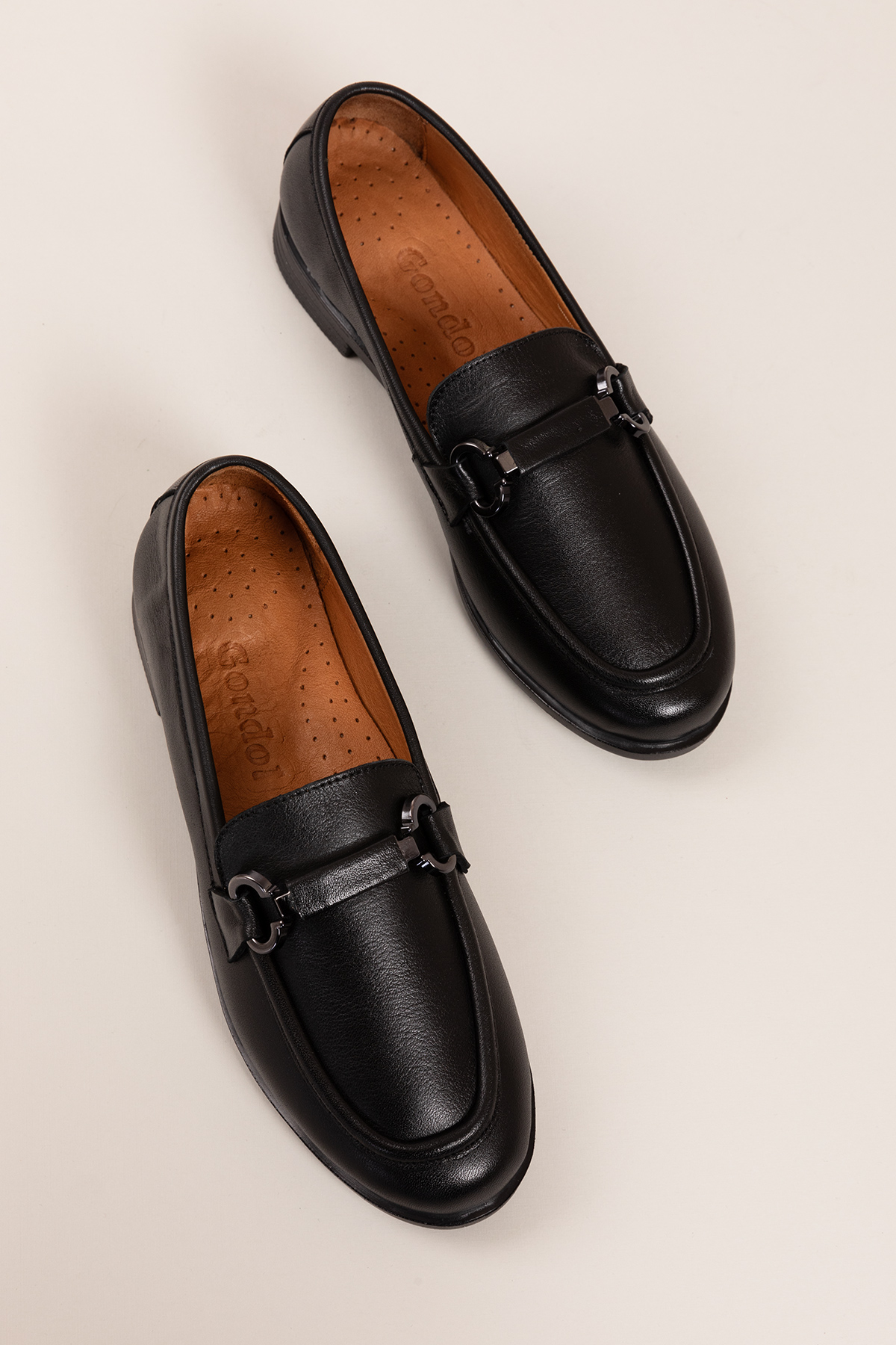 Gondol Hakiki Deri Kadın Tokalı Loafer esl.1852 - Görsel 3