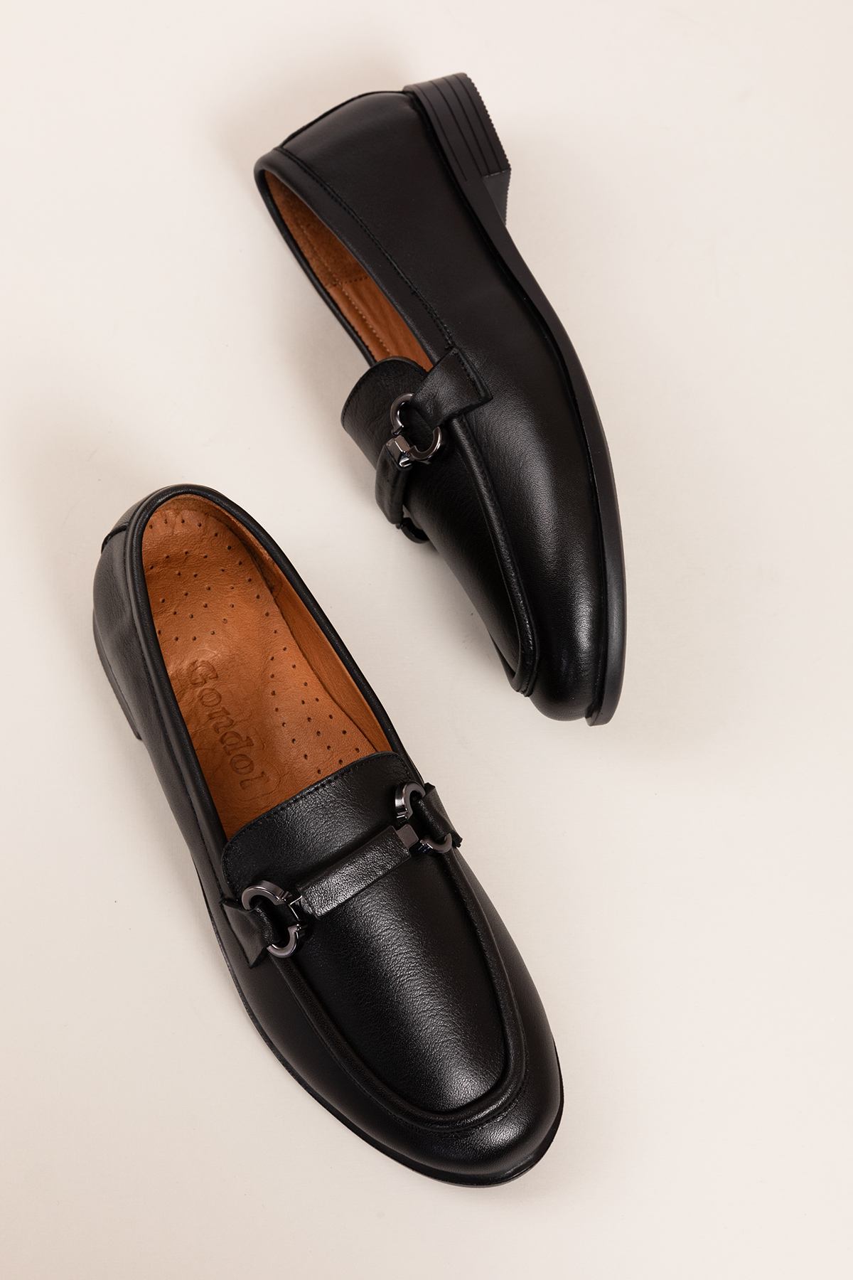 Gondol Hakiki Deri Kadın Tokalı Loafer esl.1852 - Görsel 4