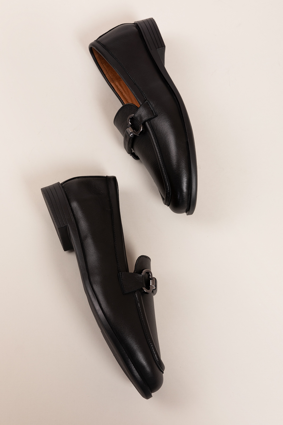 Gondol Hakiki Deri Kadın Tokalı Loafer esl.1852 - Görsel 5