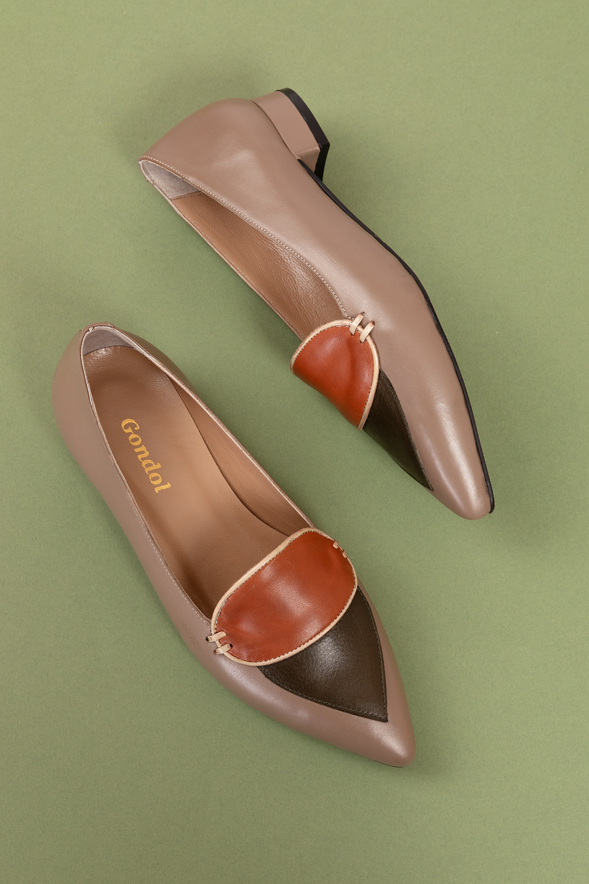 Gondol Hakiki Deri Sivri Burunlu Kısa Topuklu Ayakkabı ast.8425 - Görsel 4