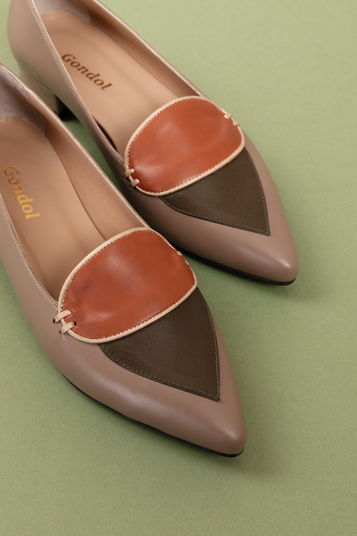 Gondol Hakiki Deri Sivri Burunlu Kısa Topuklu Ayakkabı ast.8425 - Görsel 6